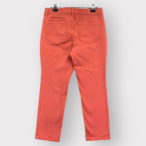 D&Co. Straight Leg Jeans Women 10P Coral 5-Pocket Design Stretch Belt Loops E44‎ - Picture 3 of 15